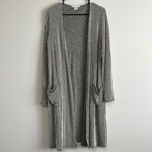 Caution to the Wind Long Stripe Cover Up